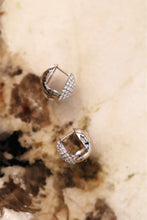 Load image into Gallery viewer, LUOWEND 18K White Gold Diamond Earrings for Women