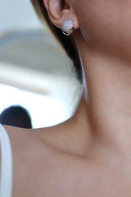 Load image into Gallery viewer, LUOWEND 18K White Gold Diamond Earrings for Women