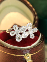 Load image into Gallery viewer, LUOWEND 18K White Gold Natural Diamond Ring for Women