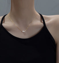 Load image into Gallery viewer, LUOWEND 18K Yellow Gold Natural Pearl Necklace for Women