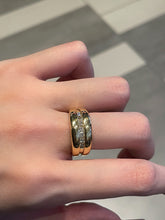 Load image into Gallery viewer, LUOWEND 18K Yellow Gold Natural Diamond Ring for Women