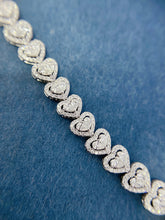 Load image into Gallery viewer, LUOWEND 18K White Gold Real Natural Diamond Bracelet for Women