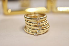 Load image into Gallery viewer, LUOWEND 18K Yellow Gold Real Natural Diamond Ring for Women