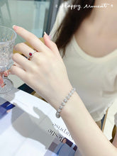 Load image into Gallery viewer, LUOWEND 18K White Gold Real Natural Diamond Bracelet for Women