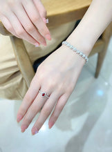 Load image into Gallery viewer, LUOWEND 18K White Gold Real Natural Diamond Bracelet for Women