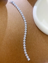 Load image into Gallery viewer, LUOWEND 18K White Gold Real Natural Diamond Bracelet for Women
