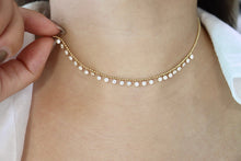 Load image into Gallery viewer, LUOWEND 18K Yellow Gold Diamond Necklace for Women