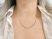 Load image into Gallery viewer, LUOWEND 18K Yellow Gold Diamond Necklace for Women