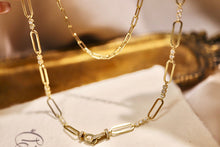 Load image into Gallery viewer, LUOWEND 18K Yellow Gold Real Natural Diamond Necklace for Women