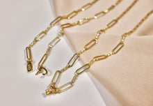 Load image into Gallery viewer, LUOWEND 18K Yellow Gold Real Natural Diamond Necklace for Women