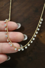 Load image into Gallery viewer, LUOWEND 18K Yellow Gold Diamond Necklace for Women