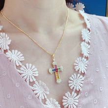 Load image into Gallery viewer, LUOWEND 18K Yellow Gold Natural Color Sapphire Pendant for Women