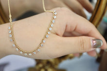 Load image into Gallery viewer, LUOWEND 18K Yellow Gold Diamond Necklace for Women