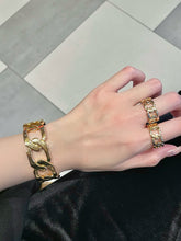 Load image into Gallery viewer, LUOWEND 18K Yellow Gold Ring for Women