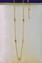 Load image into Gallery viewer, LUOWEND 18K Yellow Gold Real Natural Aquamarine Necklace for Women