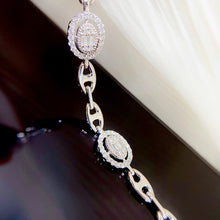 Load image into Gallery viewer, LUOWEND 18K White or Yellow Gold Real Natural Diamond Bracelet for Women