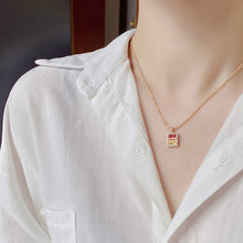 Load image into Gallery viewer, LUOWEND 18K Yellow Gold Natural Color Sapphire Pendant for Women