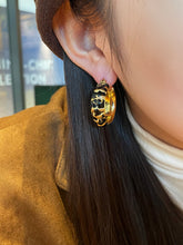 Load image into Gallery viewer, LUOWEND 18K Yellow Gold Hoop Earrings for Women
