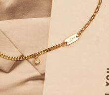 Load image into Gallery viewer, LUOWEND 18K Yellow Gold Real Natural Diamond bracelet and Anklet Chain for Women