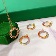 Load image into Gallery viewer, LUOWEND 18K Yellow Gold Natural Color Sapphire Necklace for Women