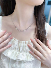 Load image into Gallery viewer, LUOWEND 18K White Gold Real Natural Diamond Necklace for Women