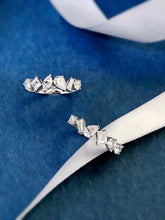 Load image into Gallery viewer, LUOWEND 18K White Gold Real Natural Diamond Ring for Women