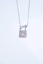 Load image into Gallery viewer, LUOWEND 18K White Gold Real Natural Diamond Pendant Necklace for Women