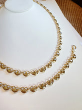 Load image into Gallery viewer, LUOWEND 18K Yellow Gold Bracelet&Necklace for Women