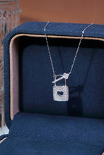 Load image into Gallery viewer, LUOWEND 18K White Gold Real Natural Diamond Pendant Necklace for Women