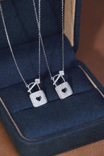 Load image into Gallery viewer, LUOWEND 18K White Gold Real Natural Diamond Pendant Necklace for Women