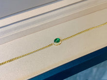 Load image into Gallery viewer, LUOWEND 18K Yellow Gold Natural Emerald Bracelet for Women
