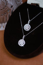 Load image into Gallery viewer, LUOWEND 18K White Gold Real Natural Diamond Pendant Necklace for Women