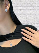 Load image into Gallery viewer, LUOWEND 18K White Gold Natural Diamond Stud Earrings for Women