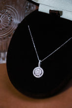 Load image into Gallery viewer, LUOWEND 18K White Gold Real Natural Diamond Pendant Necklace for Women