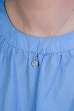 Load image into Gallery viewer, LUOWEND 18K White Gold Real Natural Diamond Pendant Necklace for Women