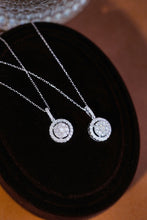 Load image into Gallery viewer, LUOWEND 18K White Gold Real Natural Diamond Pendant Necklace for Women