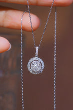 Load image into Gallery viewer, LUOWEND 18K White Gold Real Natural Diamond Pendant Necklace for Women