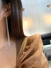 Load image into Gallery viewer, LUOWEND 18K White Gold Natural Diamond Drop Earrings for Women