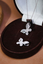 Load image into Gallery viewer, LUOWEND 18K White Gold Real Natural Diamond Pendant Necklace for Women