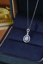 Load image into Gallery viewer, LUOWEND 18K White Gold Real Natural Diamond Pendant Necklace for Women