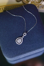 Load image into Gallery viewer, LUOWEND 18K White Gold Real Natural Diamond Pendant Necklace for Women