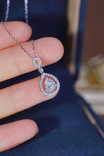 Load image into Gallery viewer, LUOWEND 18K White Gold Real Natural Diamond Pendant Necklace for Women