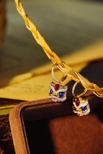 Load image into Gallery viewer, LUOWEND 18K Yellow Gold Real Natural Gemstone Hoop Earrings for Women