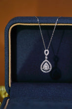 Load image into Gallery viewer, LUOWEND 18K White Gold Real Natural Diamond Pendant Necklace for Women