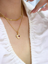 Load image into Gallery viewer, LUOWEND 18K Yellow Gold Natural Ruby Pendant for Women