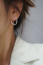 Load image into Gallery viewer, LUOWEND 18K White Gold Real Natural Diamond Stud Earrings for Women