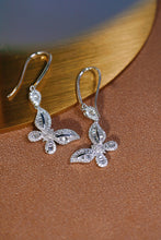 Load image into Gallery viewer, LUOWEND 18K White Gold Real Natural Diamond Drop Earrings for Women