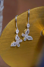 Load image into Gallery viewer, LUOWEND 18K White Gold Real Natural Diamond Drop Earrings for Women