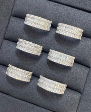 Load image into Gallery viewer, LUOWEND 18K White Gold Real Natural Diamond Ring for Women