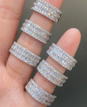 Load image into Gallery viewer, LUOWEND 18K White Gold Real Natural Diamond Ring for Women